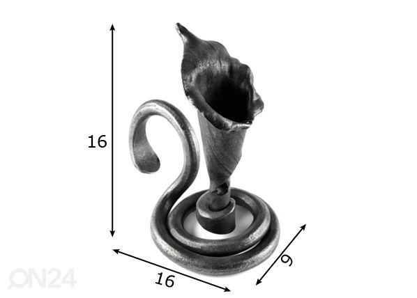 Taottu kynttilänjalka mitat