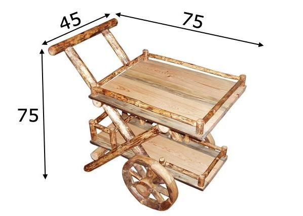 Tarjoiluvaunu mitat