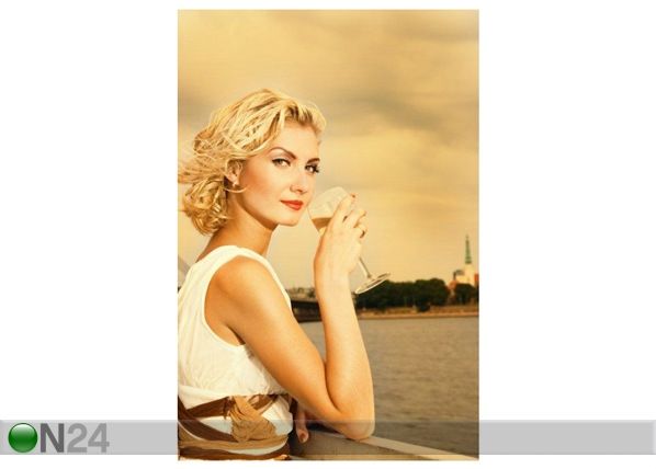 Taulu BEAUTIFUL BLOND GIRL NEAR THE RIVER 60x90 cm