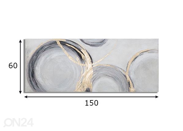 Taulu Circly 150x60 cm mitat