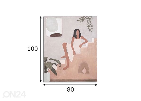 Taulu Lady-A 80x100 cm mitat