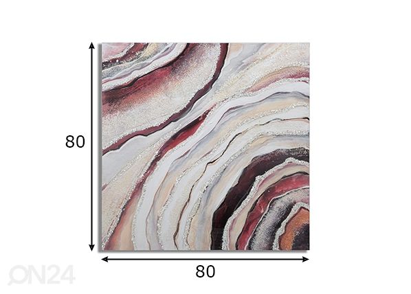 Taulu Redy 80x80 cm mitat