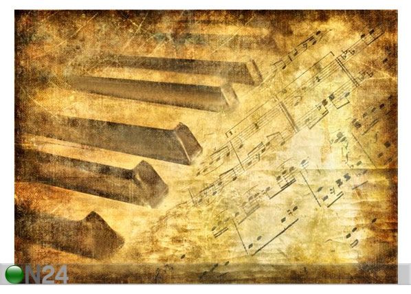 Taulu VINTAGE MUSICAL BACKROUND 70x50 cm
