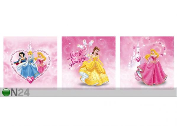 Taulut DISNEY PRINCESS 30x30 cm, 3 kpl