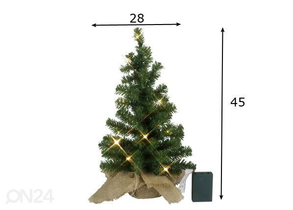 Tekokuusi 45 cm LED valoilla mitat