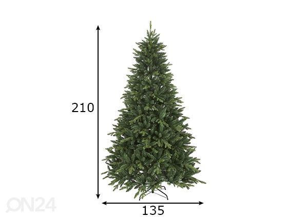 Tekokuusi Bergen 210 cm mitat