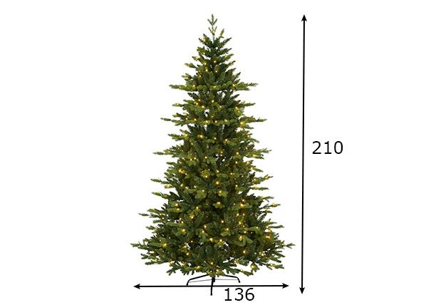 Tekokuusi Larvik 360 LED 210 cm mitat