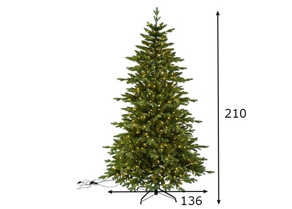 Tekokuusi Larvik 600 LED 210 cm mitat