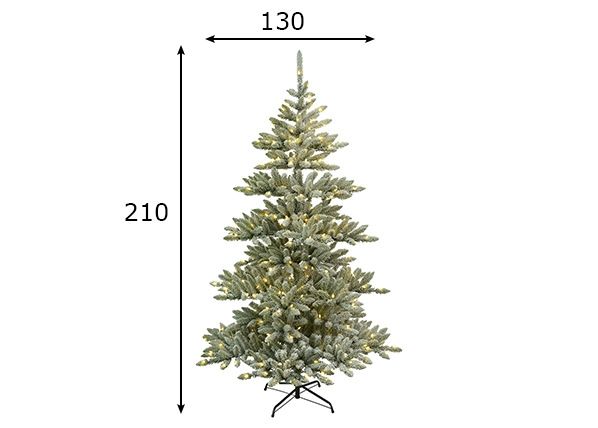 Tekokuusi LED valoilla ja tekolumella ARVIKA 210 cm mitat