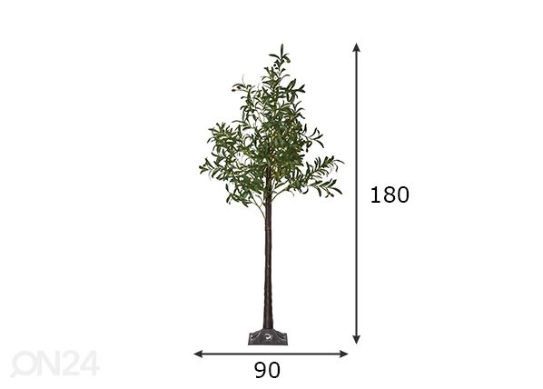 Tekopuu Olivec 180 cm mitat