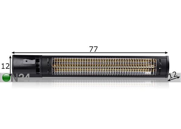 Terassilämmitin OC 2500 W mitat