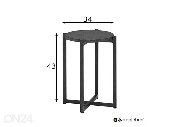 Terassipöytä Soul Ø 34 cm mitat