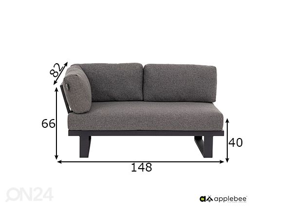 Terassisohva Mura oikea mitat