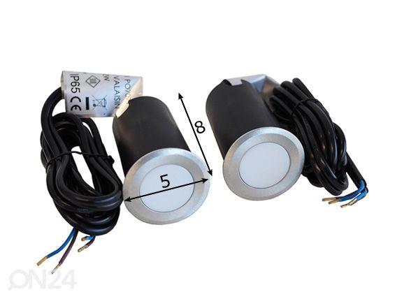 Terassivalot 2 kpl LED mitat