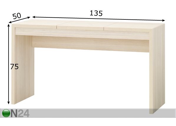 Tietokonepöytä QUADRA mitat