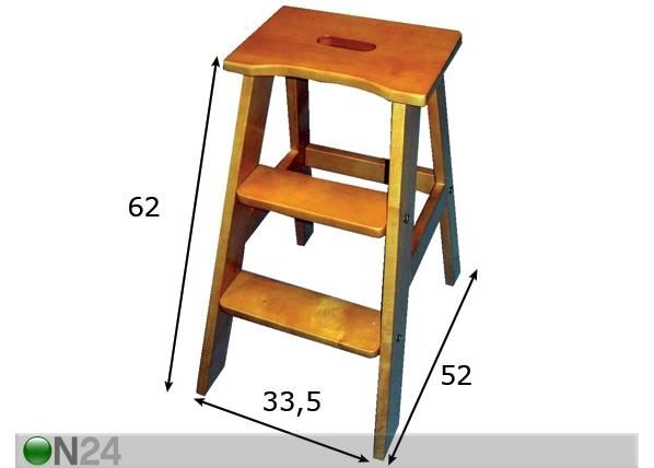 Tikastuoli STEPPER, kirsikka mitat