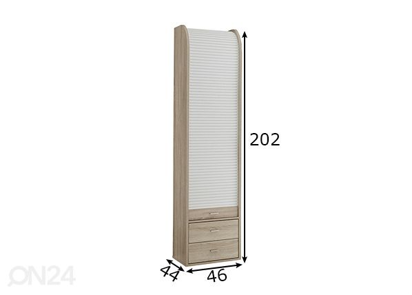Toimistokaappi 761 mitat