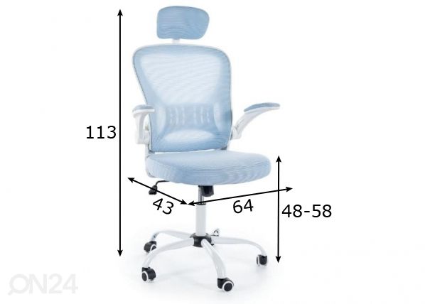 Toimistotuoli mitat