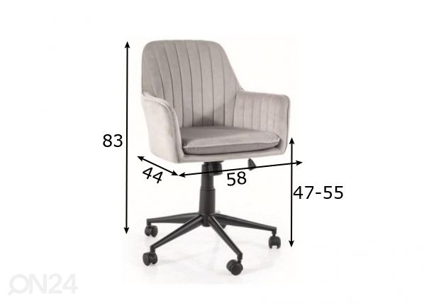 Toimistotuoli mitat