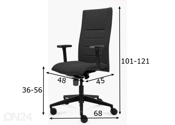 Toimistotuoli Horo Executive mitat
