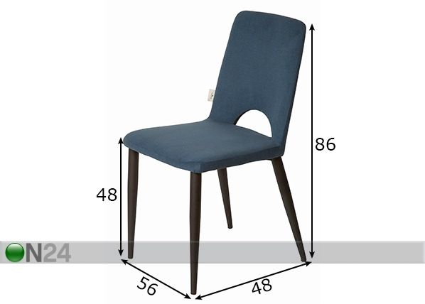 Tom Tailor ruokapöydän tuolit, 2 kpl mitat
