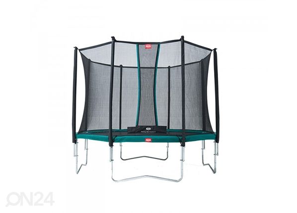 Trampoliini BERG Favorit 380 cm vihreä + turvaverkko