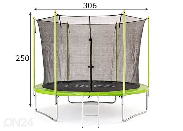 Trampoliini Cross 306 cm mitat
