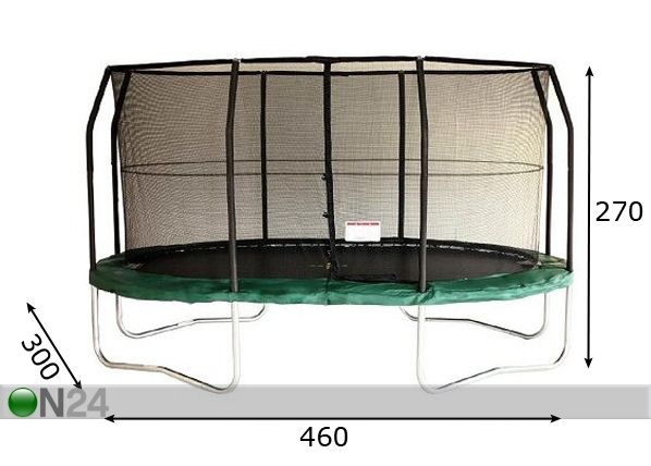 Trampoliini JUMP POD, ovaali 4,6x3 m mitat