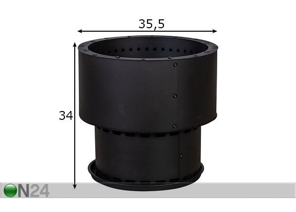 Tulisija Warm Seeker Ø 35,5 cm mitat