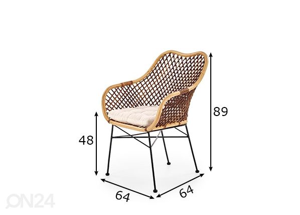 Tuoli, 4 kpl mitat