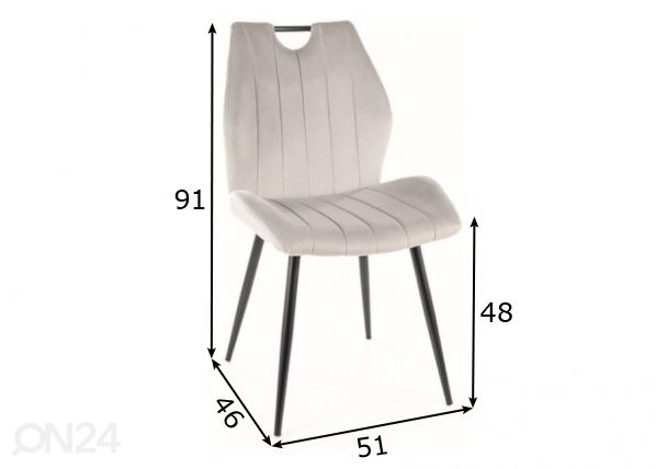 Tuoli mitat
