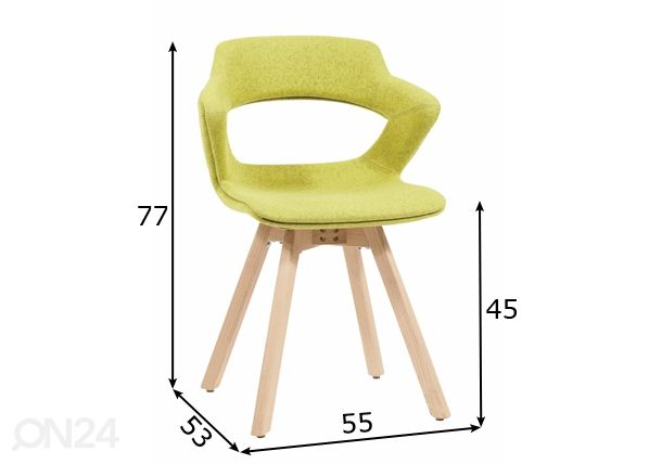 Tuoli Aoki Wood mitat