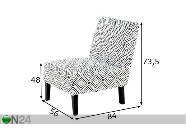 Tuoli Black & White-II mitat