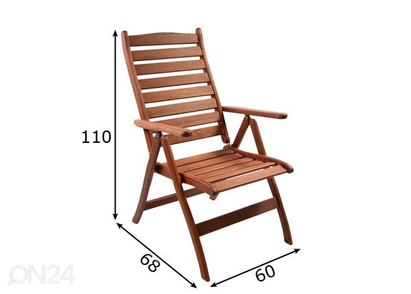 Tuoli BORDEAUX mitat