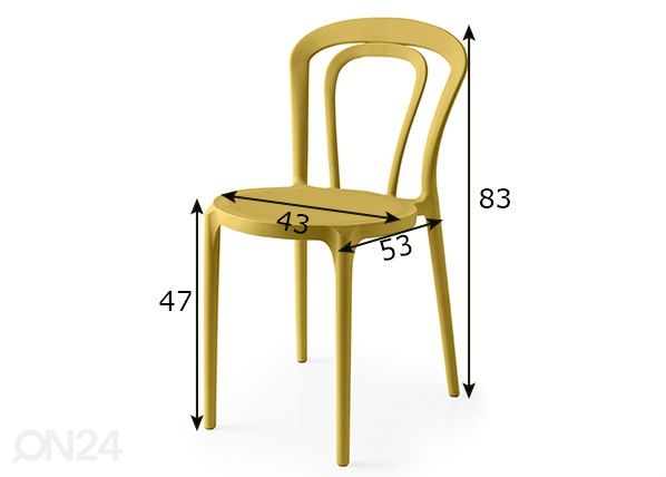 Tuoli Caffe, 4 kpl mitat