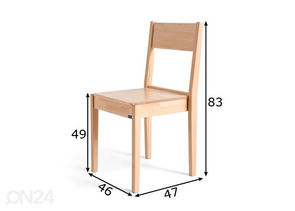 Tuoli JOKI, koivu mitat