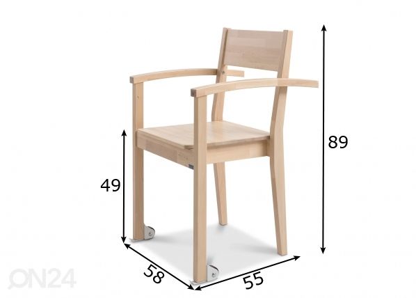 Tuoli JOKI, koivu mitat