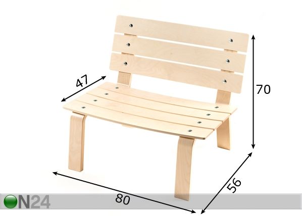Tuoli LOVESEAT mitat