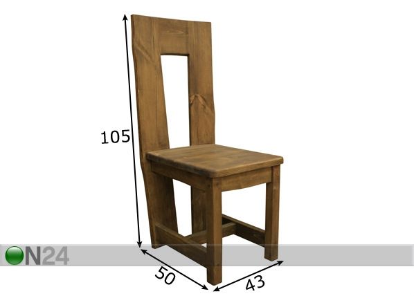 Tuoli, mänty mitat