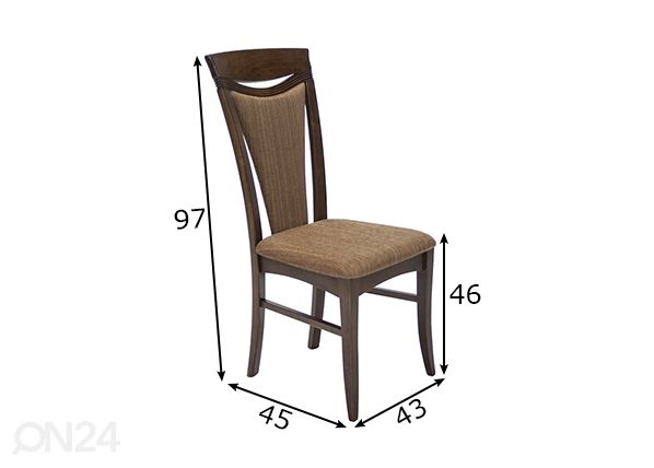 Tuoli MIX & MAX mitat