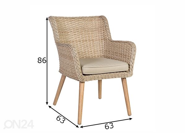 Tuoli RETRO mitat