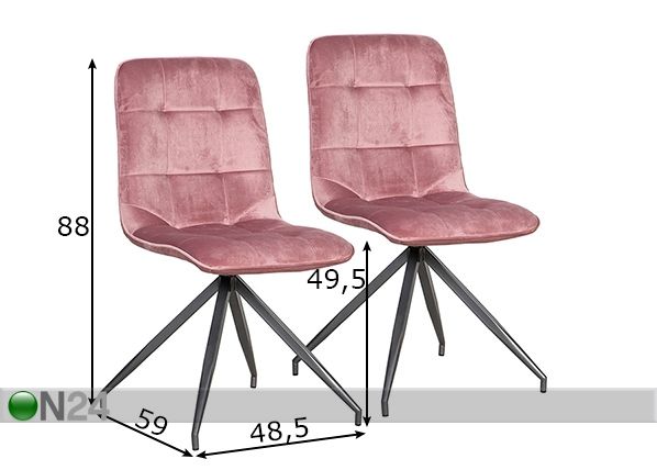 Tuoli Rimini 2 kpl mitat