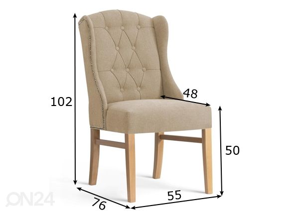 Tuoli Royal mitat