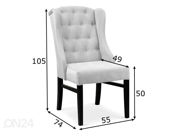 Tuoli Royal Chesterfield mitat