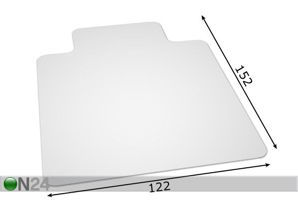 Tuolin alusmatto 152x122 cm mitat