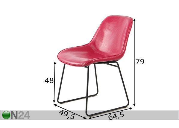 Tuolit 2 kpl mitat