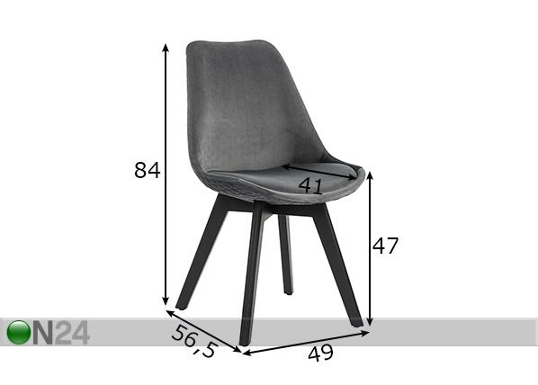 Tuolit 2 kpl mitat