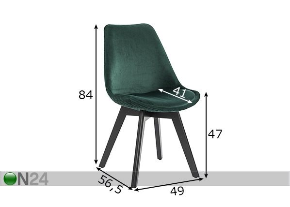 Tuolit 2 kpl mitat