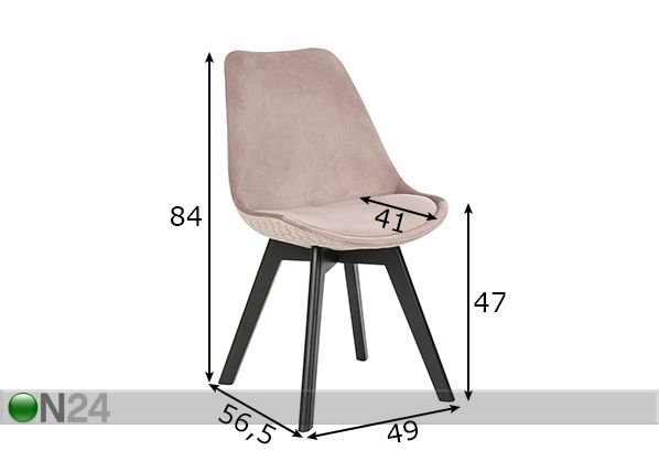 Tuolit 2 kpl mitat
