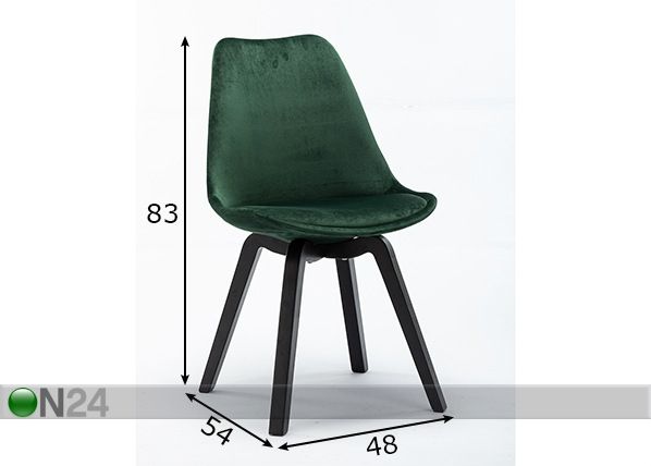 Tuolit 2 kpl mitat